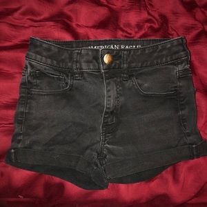 hi rise AE jean shorts